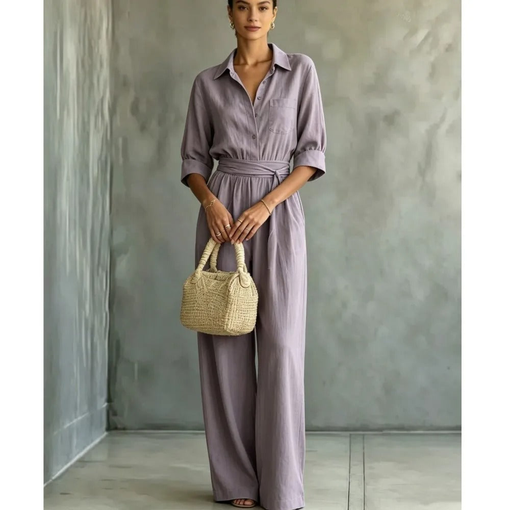 Elena | Elegant Jumpsuit with Adjustable Waist and Wide Leg