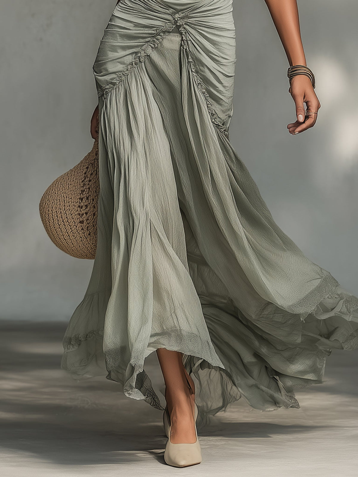 Margot | Off-Shoulder Chiffon Maxi Dress