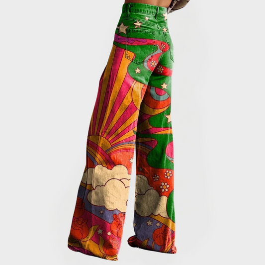 Ludovica | Vibrant Wide-Leg Jeans
