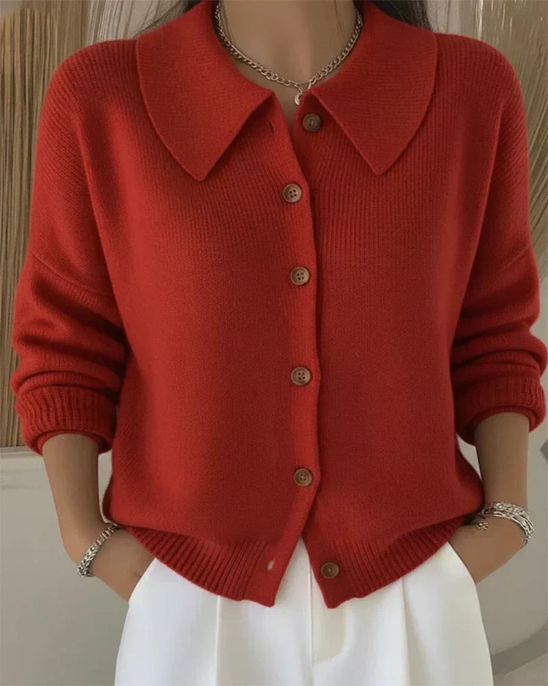 Vega | Cardigan with Shirt Collar