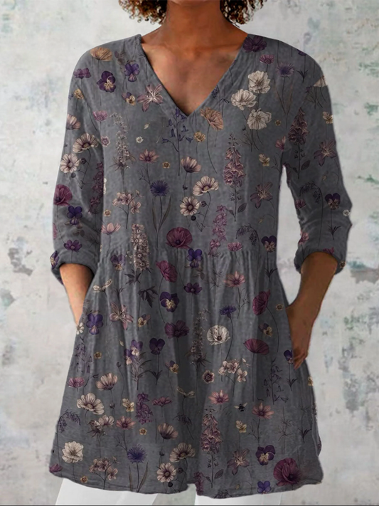 Audrey | Long V-Neck Blouse