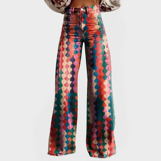 Delfina | Colourful Wide-Leg Jeans for Modern Looks