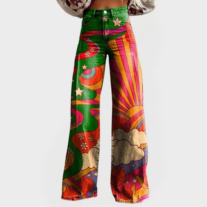 Ludovica | Vibrant Wide-Leg Jeans