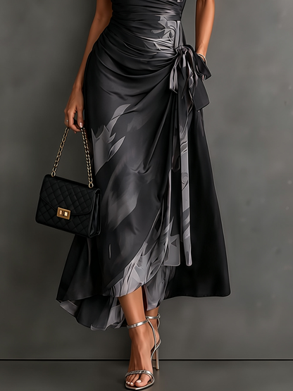 Wren | Collared Wrap Midi Dress with Tie Waist