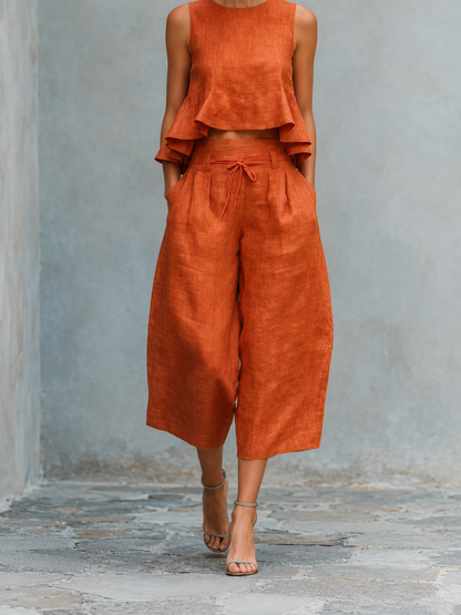 Freya | Two-Piece Set with Ruffled Hem