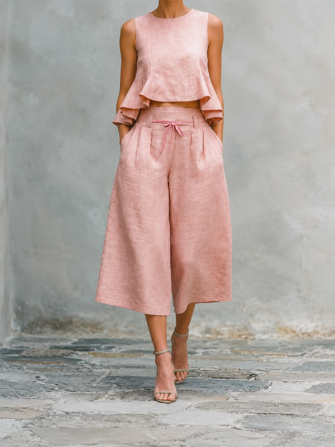 Freya | Two-Piece Set with Ruffled Hem