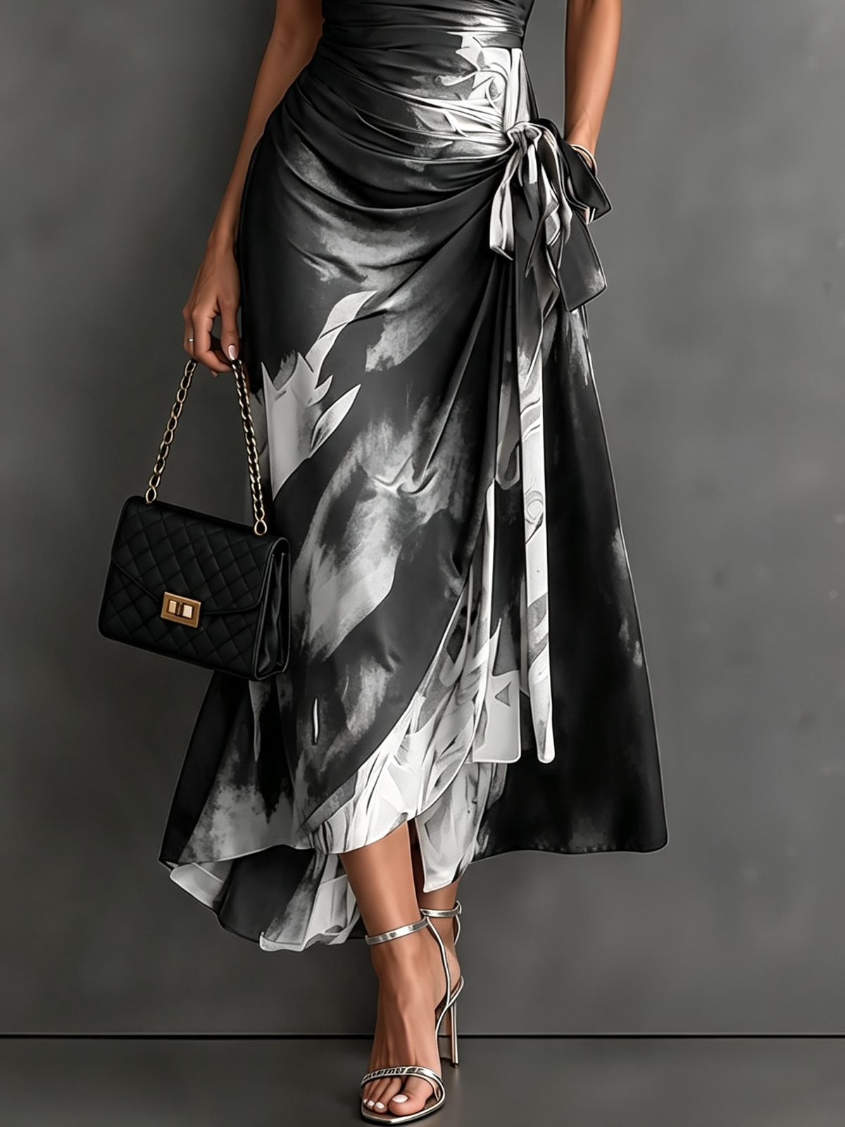 Wren | Collared Wrap Midi Dress with Tie Waist