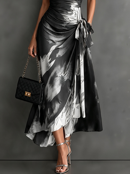 Wren | Collared Wrap Midi Dress with Tie Waist