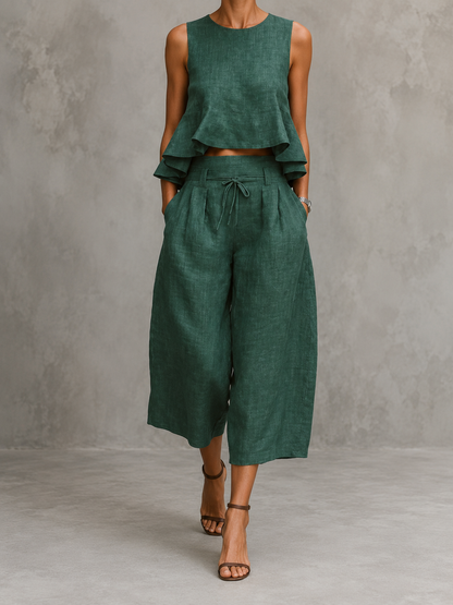 Freya | Two-Piece Set with Ruffled Hem