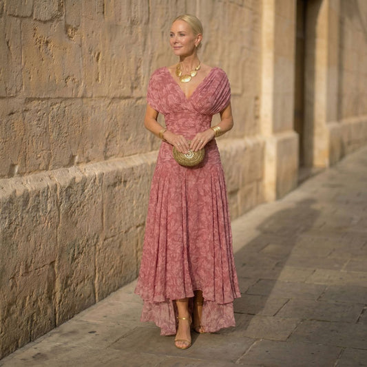 Amelia | Elegant Flowing Pleated Maxi Dress