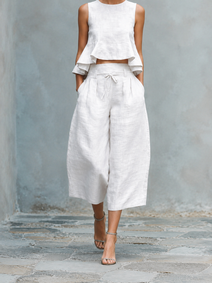 Freya | Two-Piece Set with Ruffled Hem