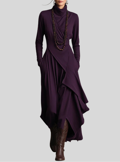 Beloria | Flowing Maxi Dress with High Neck