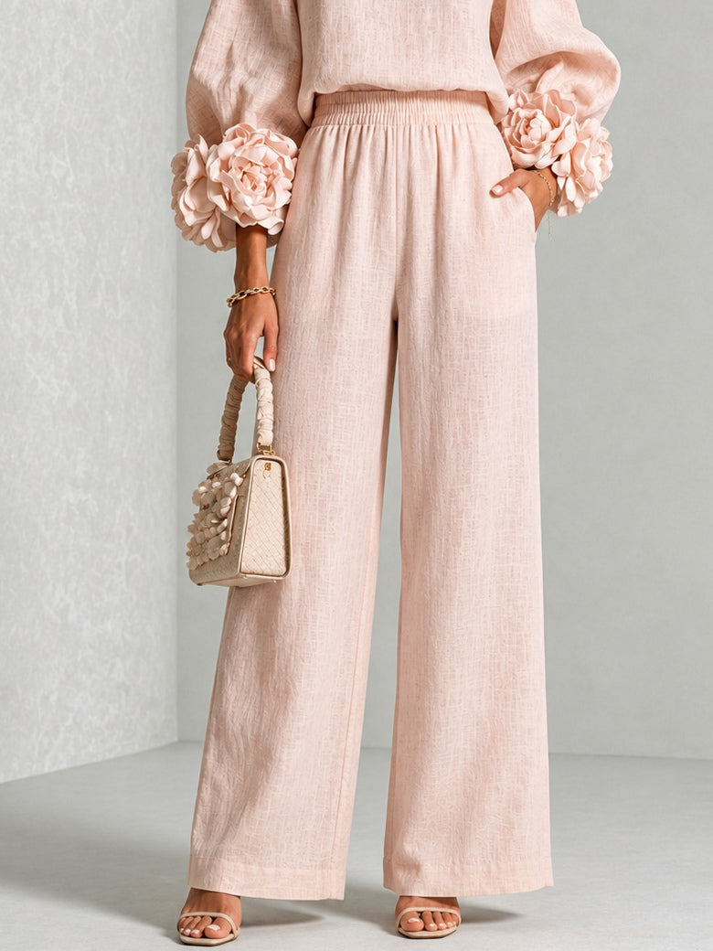 Rosalie | Two-Piece Set with Floral Cuffs