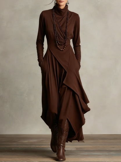 Beloria | Flowing Maxi Dress with High Neck