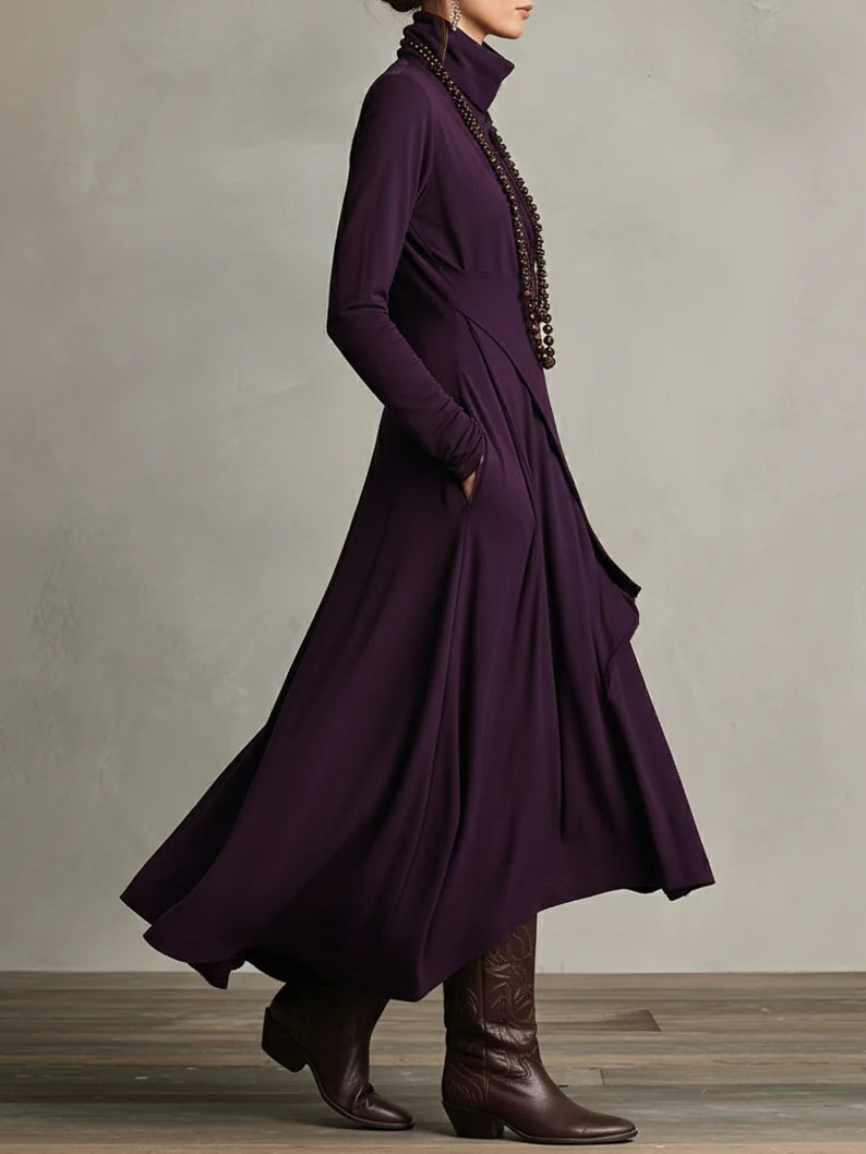 Beloria | Flowing Maxi Dress with High Neck
