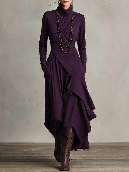 Beloria | Flowing Maxi Dress with High Neck