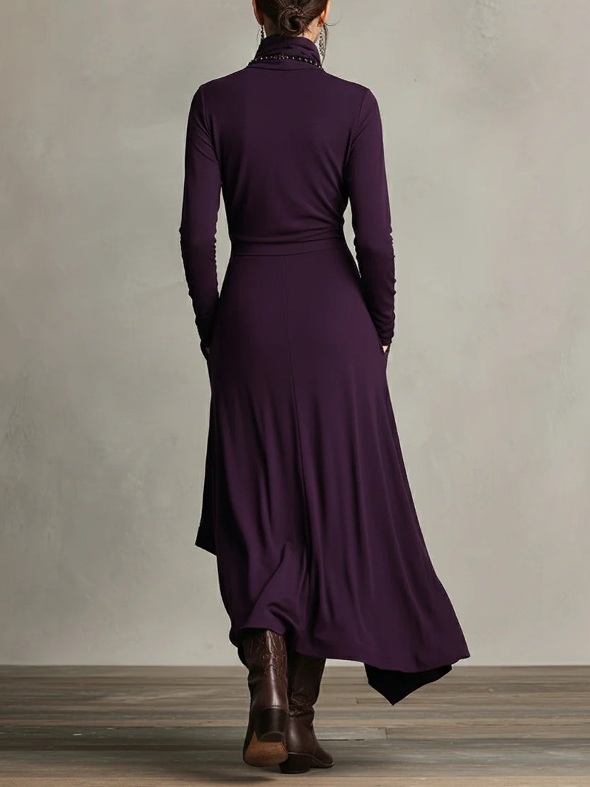 Beloria | Flowing Maxi Dress with High Neck