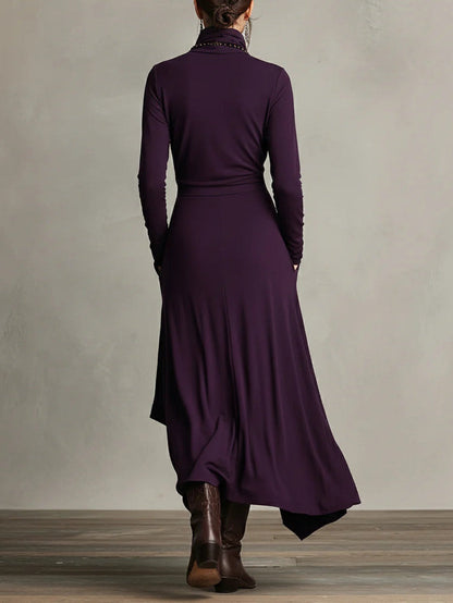 Beloria | Flowing Maxi Dress with High Neck