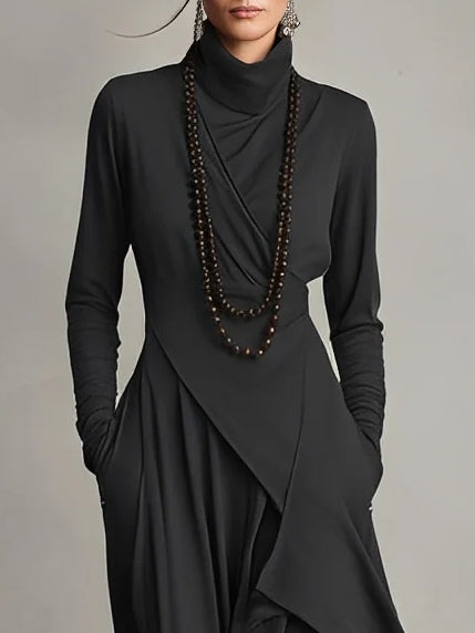 Beloria | Flowing Maxi Dress with High Neck