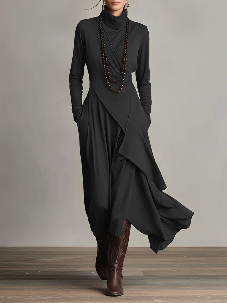 Beloria | Flowing Maxi Dress with High Neck