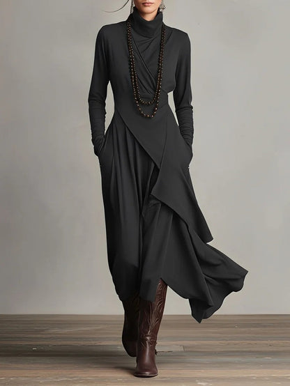 Beloria | Flowing Maxi Dress with High Neck
