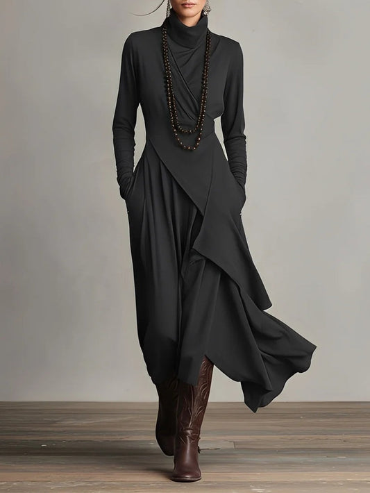 Beloria | Flowing Maxi Dress with High Neck
