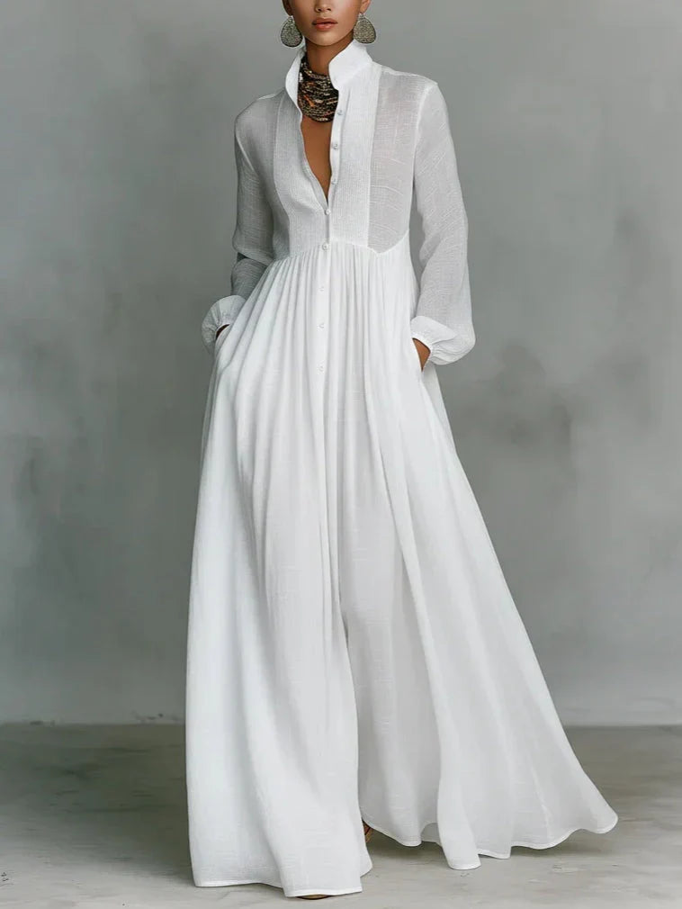 Alma | Timeless Maxi Dress with Elegant Neckline