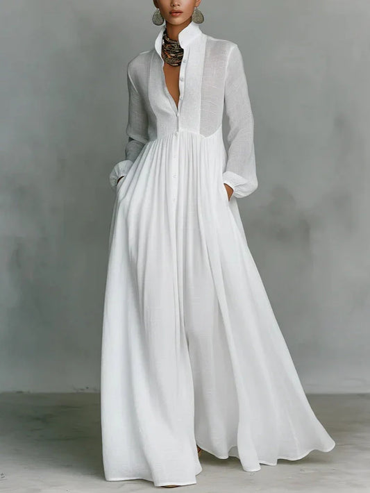 Alma | Timeless Maxi Dress with Elegant Neckline