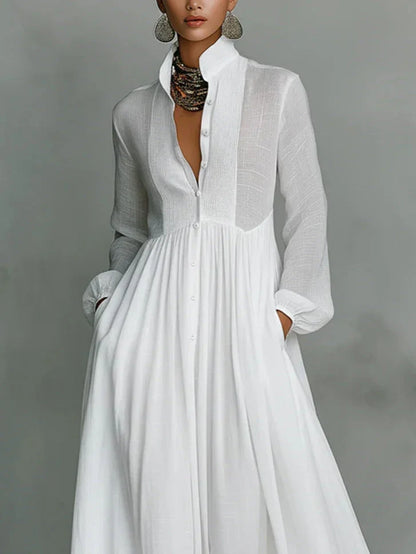 Alma | Timeless Maxi Dress with Elegant Neckline