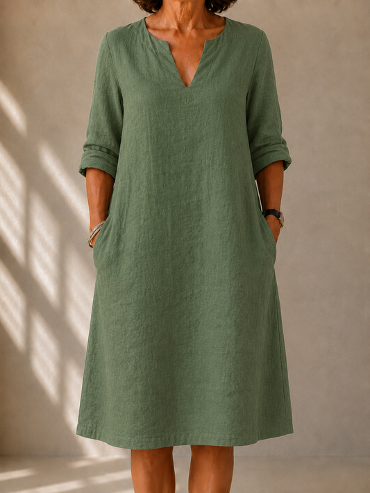 Imani | Sage A-Line Midi Dress