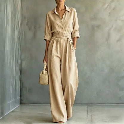 Elena | Elegant Jumpsuit with Adjustable Waist and Wide Leg