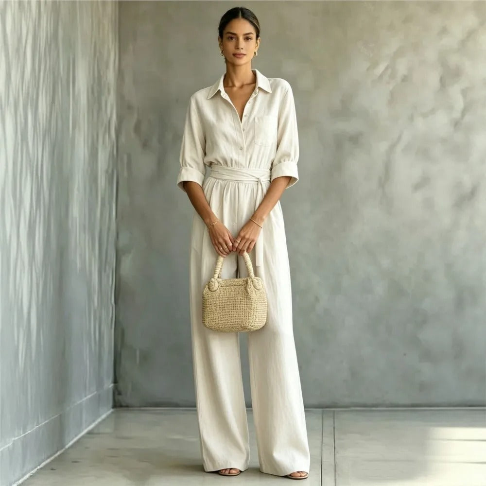 Elena | Elegant Jumpsuit with Adjustable Waist and Wide Leg