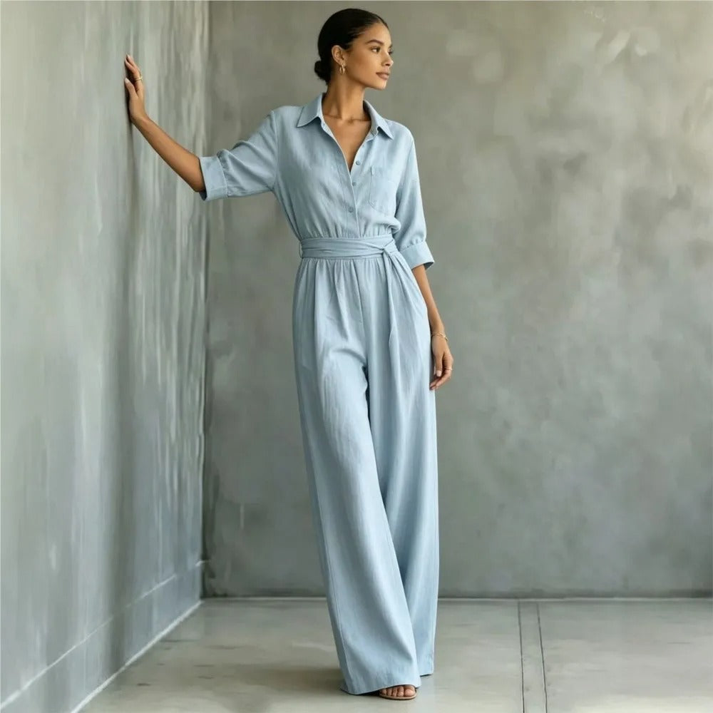 Elena | Elegant Jumpsuit with Adjustable Waist and Wide Leg