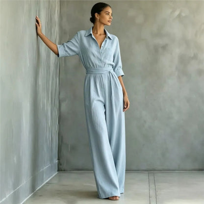 Elena | Elegant Jumpsuit with Adjustable Waist and Wide Leg