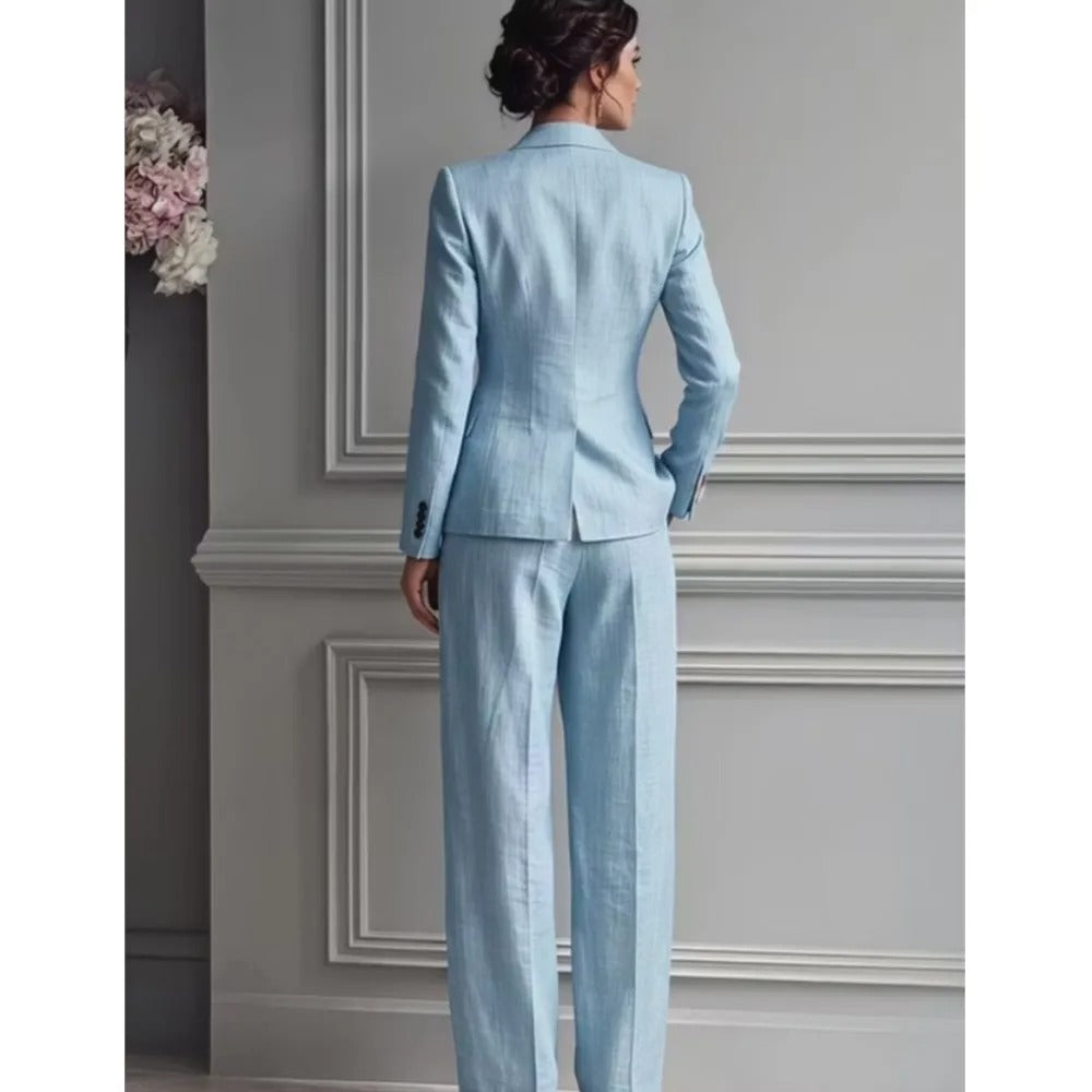 Victoria | Elegant Tailored Blazer and Wide-Leg Trouser Set