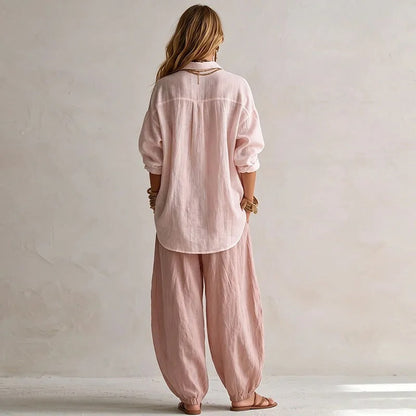 Aitana | Flowing Shirt and Wide-Leg Trouser Set