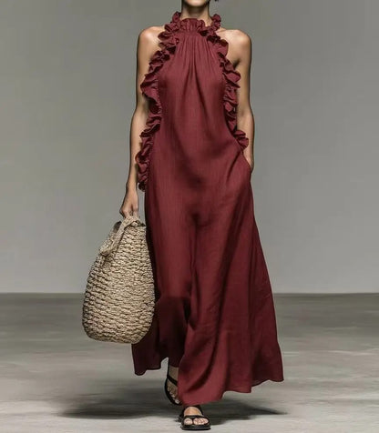 Adriana | Coastal Elegance Halter Maxi Dress