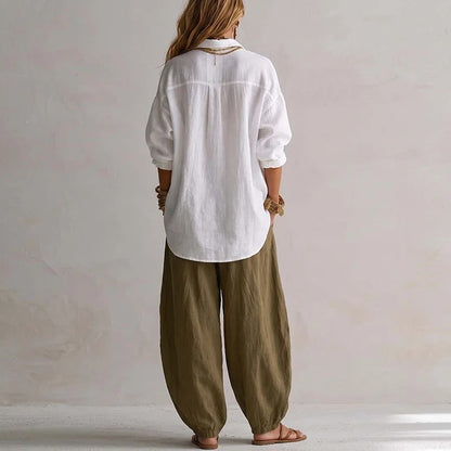 Aitana | Flowing Shirt and Wide-Leg Trouser Set