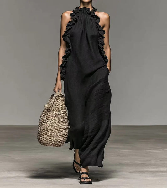 Adriana | Coastal Elegance Halter Maxi Dress
