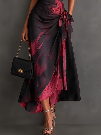 Wren | Collared Wrap Midi Dress with Tie Waist